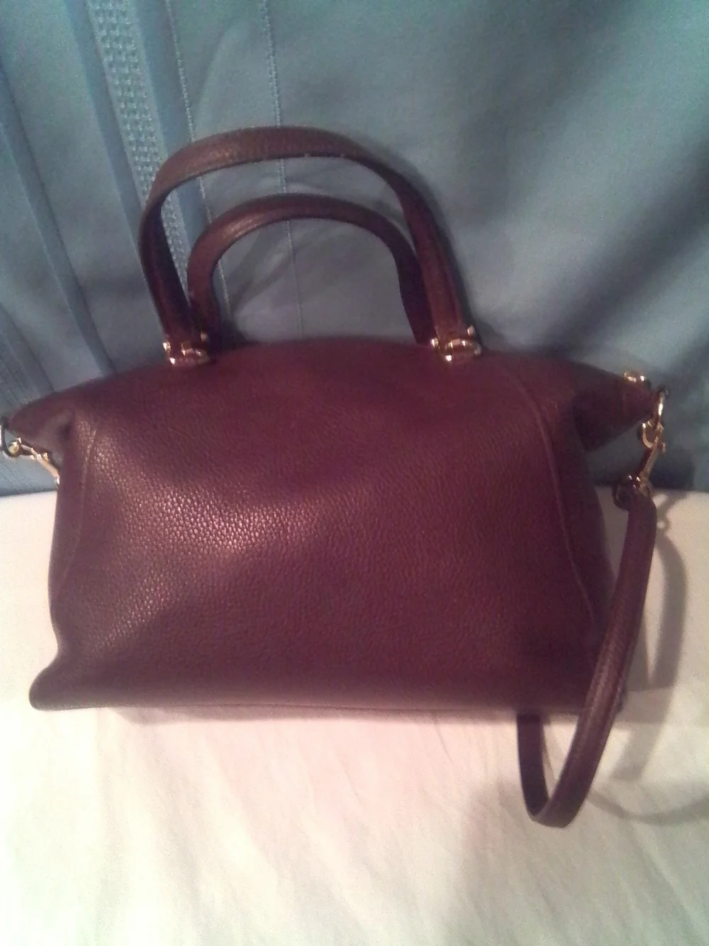 Coach Pebble Prairie Satchel Crossbody Handbag